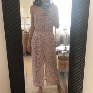 WAYF polka dot slip dress